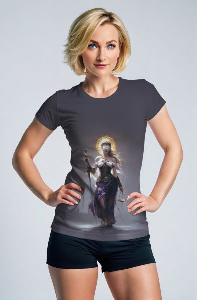 Libra Zodiac Collection: Justice of the Blindfolded Lady - Hoodie, Sweatshirt, Zip-Up, T-Shirt-T-Shirt