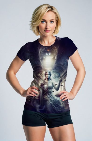 Libra Zodiac Collection: Celestial Wisdom - The Scales of Light-T-Shirt