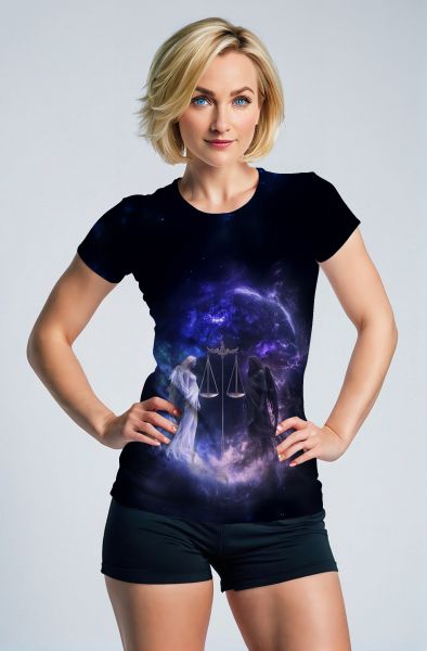 Libra Zodiac Collection: The Balance of Light and Shadow-T-Shirt