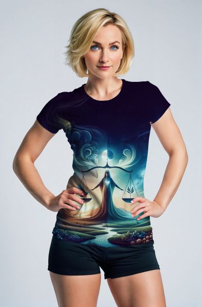 Libra Zodiac Collection: Divine Judgment - The Guardian of Balance-T-Shirt