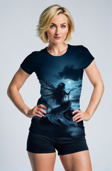 Moonlit Tide: The Enchanted Siren Hoodie, Sweatshirt, Zip-Up, T-Shirt-T-Shirt