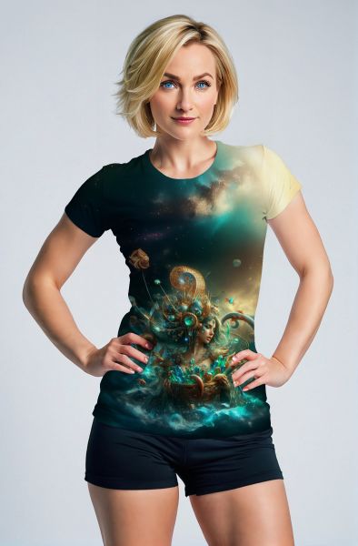 Celestial Waters: The Cosmic Pisces Hoodie, Sweatshirt, Zip-Up, T-Shirt-T-Shirt