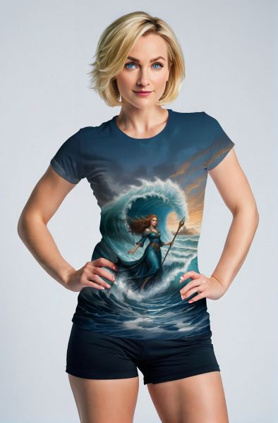 Mystic Waters: The Wave Queen Hoodie, Sweatshirt, Zip-Up, T-Shirt-T-Shirt