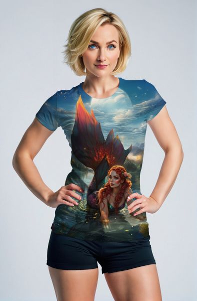 Mystical Waters: Pisces Enchanted by the Moonlit Waters-T-Shirt