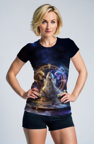 Galactic Harmony: Pisces in the Dance of Stars-T-Shirt