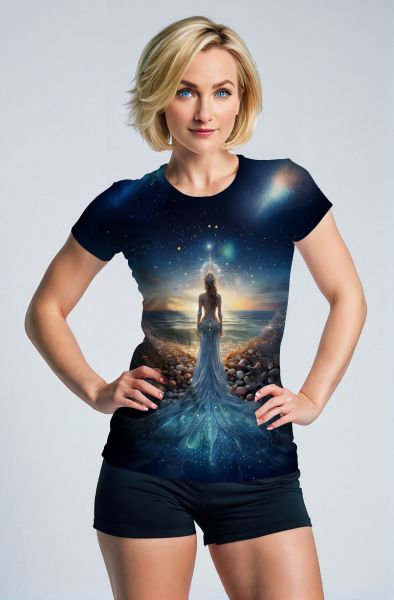 Seas of Stardust: The Pisces Soul Awakens" Hoodie, Sweatshirt, Zip-Up, T-Shirt-T-Shirt