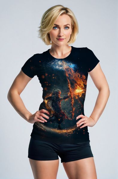 Sagittarius' Celestial Archer: The Moonlit Warrior Hoodie, Sweatshirt, Zip-Up, T-Shirt-T-Shirt