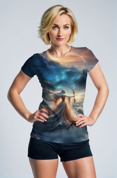 Sagittarius' Forest Whisper: The Elven Archer Hoodie, Sweatshirt, Zip-Up, T-Shirt-T-Shirt