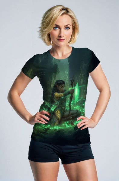Sagittarius' Green Forest Huntress: The Enchanted Arrow Hoodie, Sweatshirt, Zip-Up, T-Shirt-T-Shirt