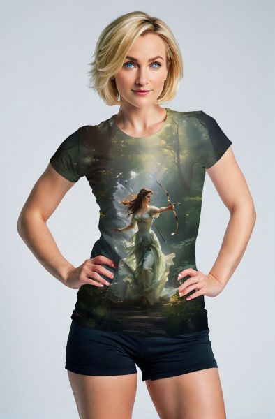 Sagittarius' Cosmic Archer: The Huntress of the Moon Hoodie, Sweatshirt, Zip-Up, T-Shirt-T-Shirt