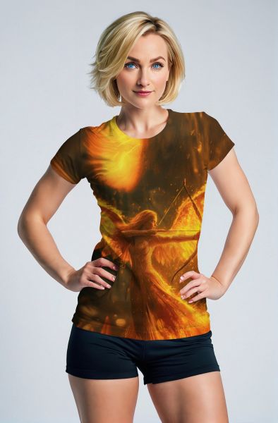 Sagittarius' Flamewing Archer: The Fiery Guardian Hoodie, Sweatshirt, Zip-Up, T-Shirt-T-Shirt