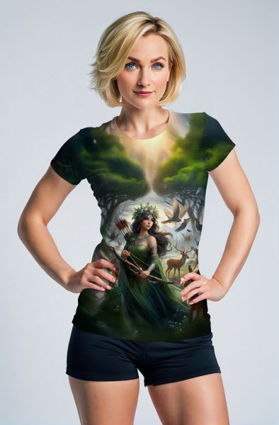 Sagittarius' Celestial Huntress: The Cosmic Pursuit Hoodie, Sweatshirt, Zip-Up, T-Shirt-T-Shirt