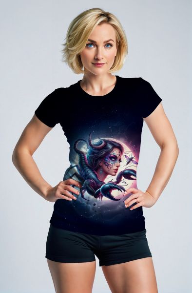 Scorpio Zodiac Collection: Ethereal Scorpion Queen Hoodie, Sweatshirt, Zip-Up, T-Shirt-T-Shirt