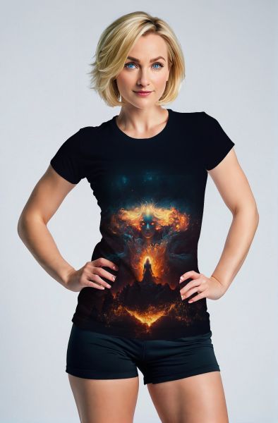 Scorpio Zodiac Collection: Phoenix of Flames and Eruption Design Hoodie, Sweatshirt, Zip-Up, T-Shirt-T-Shirt