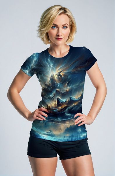 Scorpio Zodiac Collection: Mystical Realm and Twilight Castle Design Hoodie, Sweatshirt, Zip-Up, T-Shirt-T-Shirt