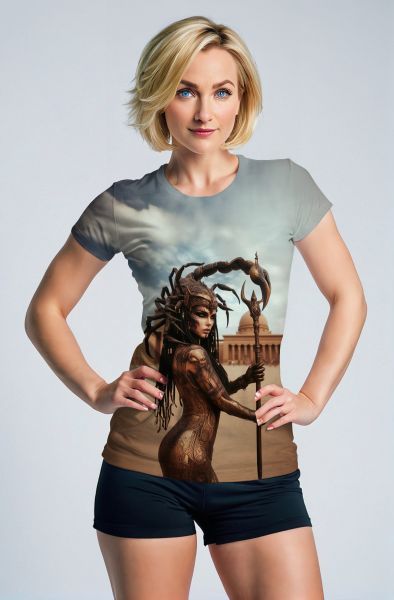 Scorpio Zodiac Collection: The Scorpion Goddess of the Sands Double-Faced Design Hoodie, Sweatshirt, Zip-Up, T-Shirt-T-Shirt