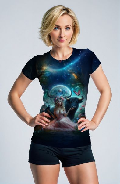 Taurus Zodiac Collection: The Enchanted Moonlight Goddess Hoodie-T-Shirt