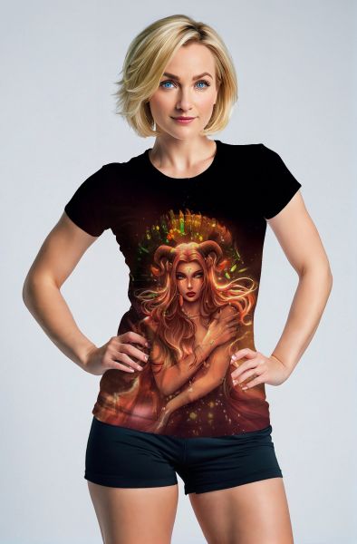 Taurus Zodiac Collection: The Mighty Bull Goddess Hoodie, Sweatshirt, Zip-Up, T-Shirt-T-Shirt