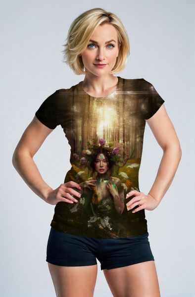 Virgo Zodiac Collection: The Mystic Forest Priestess Hoodie, Sweatshirt, Zip-Up, T-Shirt-T-Shirt