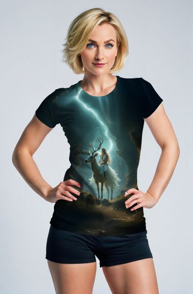 Virgo Zodiac Collection: The Moonlit Rider Hoodie, Sweatshirt, Zip-Up, T-Shirt-T-Shirt