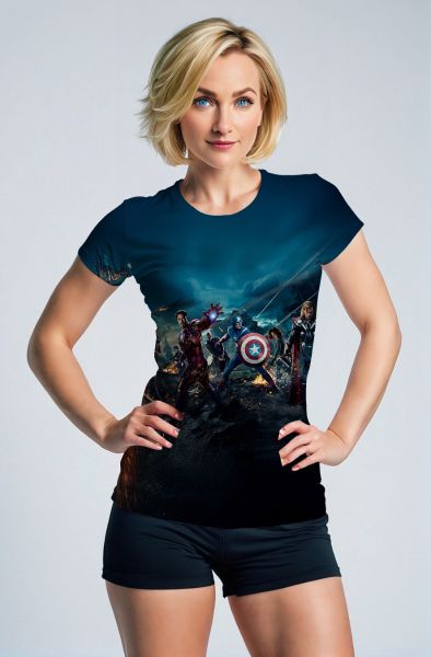 Dark Blue Avengers Team Battle T‑Shirt