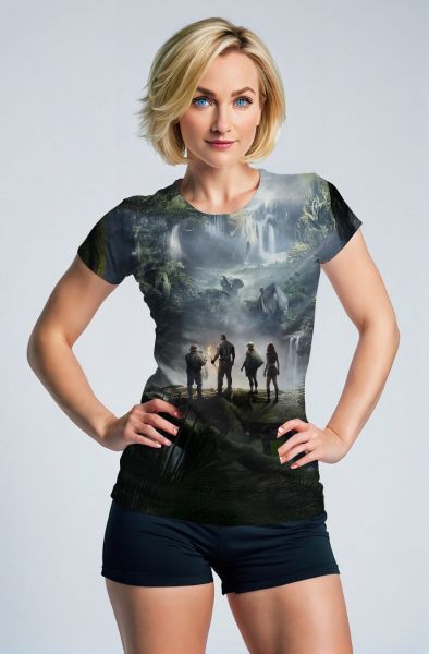Dark Green Jungle Adventure Graphic T‑Shirt