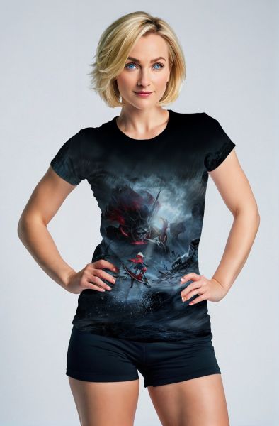 Dark Fantasy Battle Graphic T‑Shirt