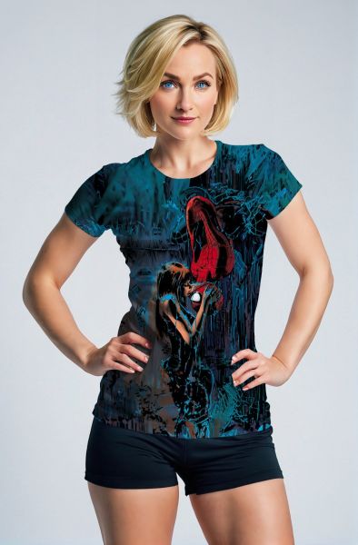 Dark Blue Spider‑Man Kiss T‑Shirt