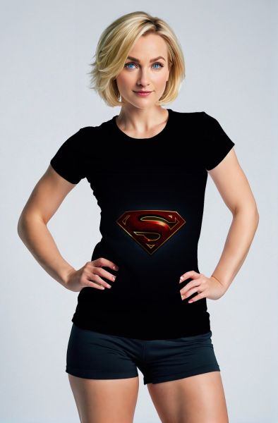 Superman S Shield Graphic Apparel – Iconic Red & Gold Black T‑Shirt