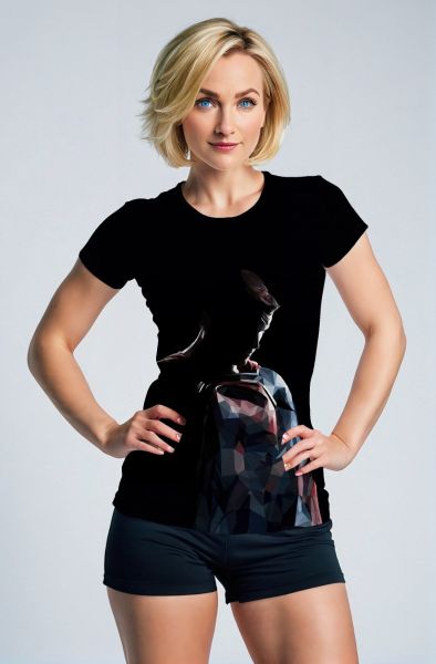 Black Abstract Hero Art Graphic T‑Shirt – Bold Geometric Style