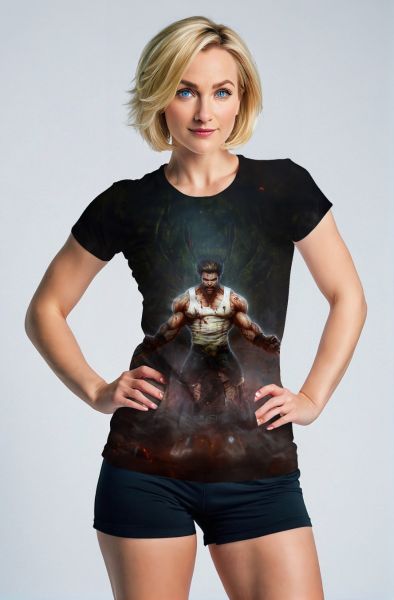 Black Wolverine T‑Shirt – Fierce X‑Hero Graphic Tee