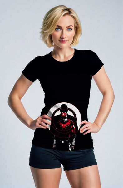 Black Minimalist Hero Target T-Shirt – Graphic Stealth Power