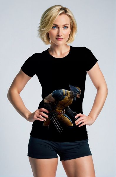 Black Graphic Tee – Warrior Strike in Gold and Blue