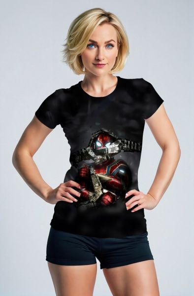 Urban Spider Strike Tee – Black T-Shirt with Weaponized Hero Art