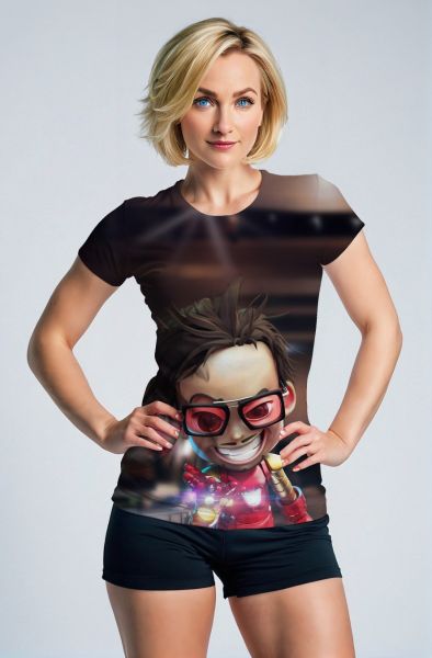 Dark Brown Chibi Stark T-Shirt – Mini Tech Hero Tee