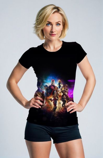 Black Marvel Heroes T-Shirt – Avengers Universe Line-Up