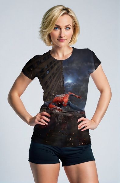 Spider-Man T-Shirt – Night City Hero Pose