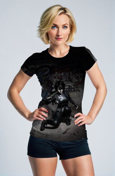 Deadpool Domino Casting Graphic T-Shirt - Fierce Black & White Design