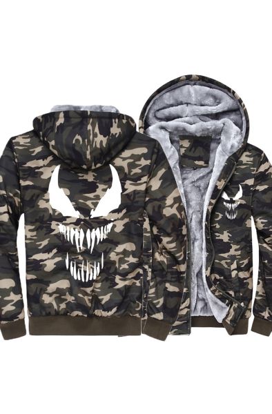 Solid Color Venom Movie Series Venom Camouflage Clothing Super Cool Venom Hoodie Solid
