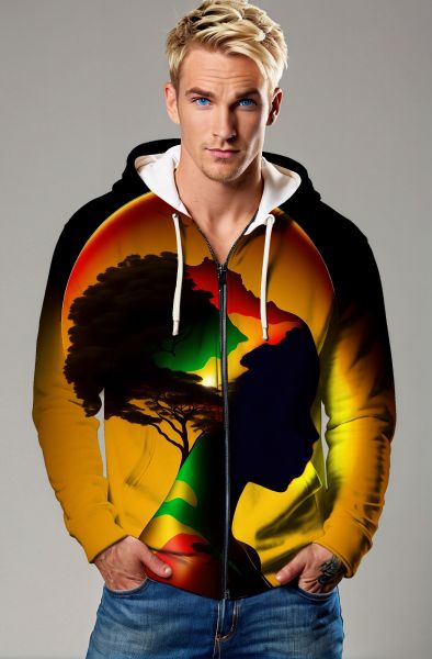 Essence of Africa Sweatshirt - T-Shirts, Hoodies, Zip-Up Jackets, and Pullovers-Zip Up Hoodie