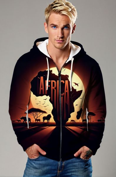 Spirit of Africa Sweatshirt - T-Shirts, Hoodies, Zip-Up Jackets, and Pullovers-Zip Up Hoodie