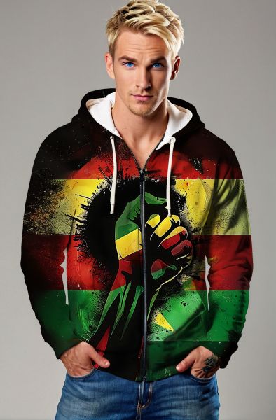 Fist of Freedom Sweatshirt - T-Shirts, Hoodies, Zip-Up Jackets, and Pullovers-Zip Up Hoodie