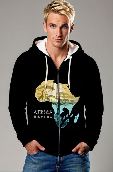 African Heritage Journey Sweatshirt - T-Shirts, Hoodies, Zip-Up Jackets, and Pullovers-Zip Up Hoodie