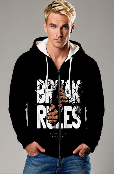Break the Rules Sweatshirt - T-Shirts, Hoodies, Zip-Up Jackets, and Pullovers-Zip Up Hoodie