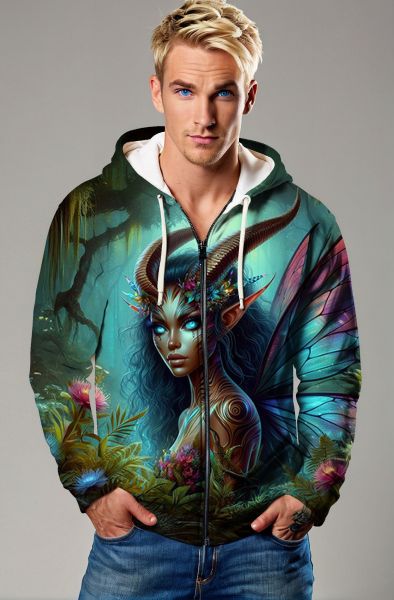 Aries Zodiac Collection: The Queen of Flames Hoodie-Zip Up Hoodie