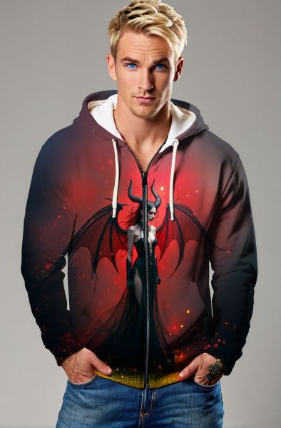 Aries Zodiac Collection: The Queen of Flames Zip-Up-Zip Up Hoodie