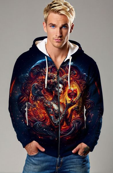 Aries Zodiac Collection: The Flame Dancer Hoodie, Sweatshirt, Zip-Up, T-Shirt