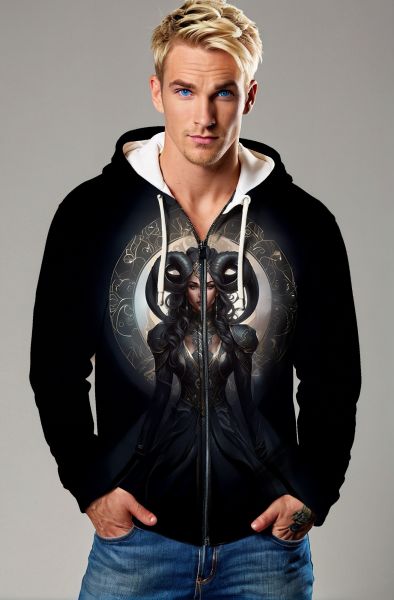 Aries Zodiac Collection: The Flamebringer Hoodie, Sweatshirt, Zip-Up, T-Shirt-Zip Up Hoodie