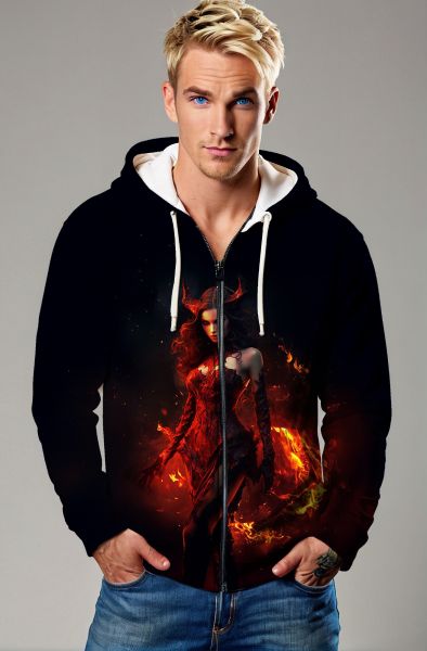 Aries Zodiac Collection: The Warrior Queen Hoodie, Sweatshirt, Zip-Up, T-Shirt-Zip Up Hoodie