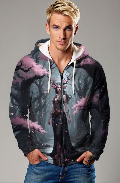 Aries Zodiac Collection: The Cosmic Battle Queen-Zip Up Hoodie
